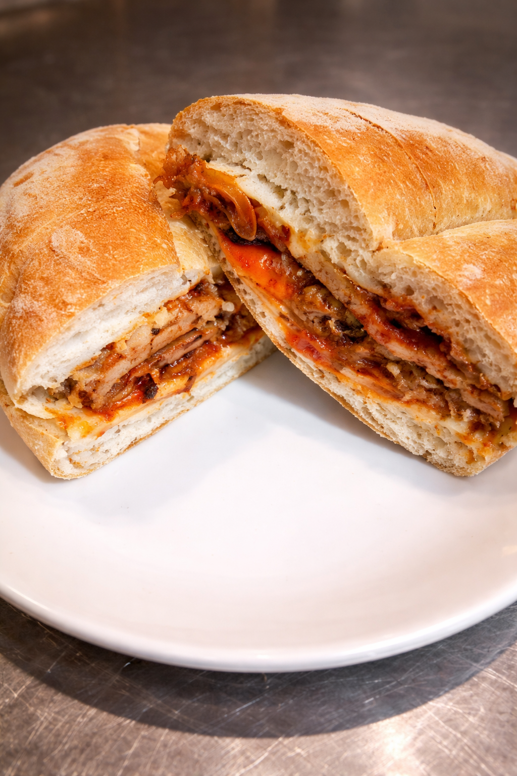 Bifana Portuguese pork sandwich